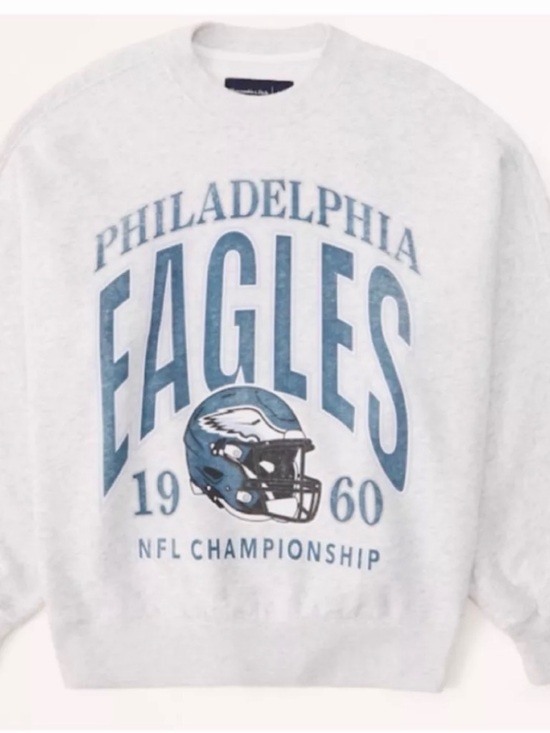 Abercrombie Philadelphia Eagles Gray Crewneck XL